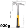 thumbnail image 5 of ZOENHOU 2 PCS 32 oz Brick Hammer, 11.81 Inch Flat Head Rock Pick Hammer, Chrome Plated All Steel Geologist Hammer Masonry Hammer with Shock Reduction Grip In Silver Finish, 5 of 6