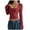 Red, variant on Gfyviroh Women's Cropped T-shirts Solid Slim Fit Long Sleeve Tops Casual Ribbed Square Neck Pullover Tees