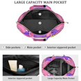 thumbnail image 3 of 22 Inch Oversized Travel Bag Lightweight Canvas Weekender Duffel with Multi Pockets, Slogan Print, 3 of 5