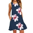 thumbnail image 1 of RKSTN Robes d'Été pour Femmes Plage Bohème Sans Manches Vintage à Fleurs Fluides avec Poche T-Shirt Débardeur Robes de Plage, 1 of 5