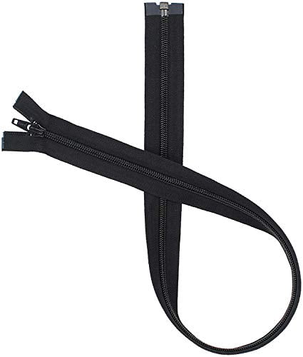 #5 Nylon Coil Separating YKK Lightweight Black Jacket Zippers - 25 Zippers Per Pack - Made in The United States - Choose Your Length