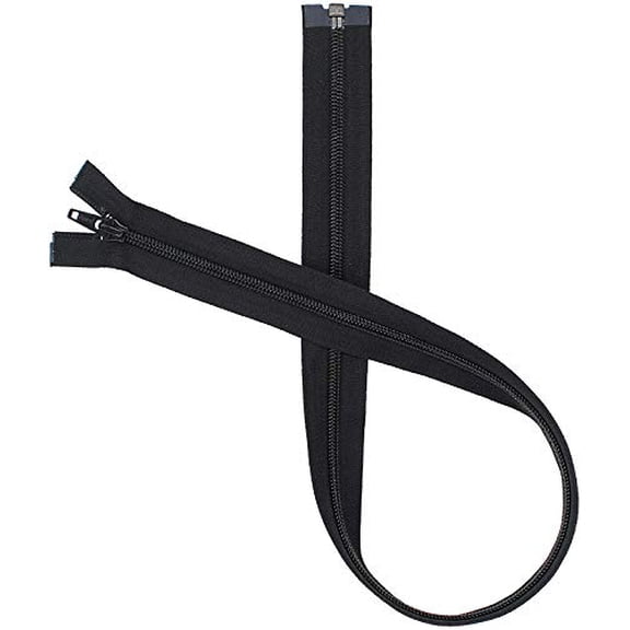 #5 Nylon Coil Separating YKK Lightweight Black Jacket Zippers - 25 Zippers Per Pack - Made in The United States - Choose Your Length