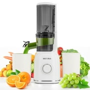 Secura Slow Juicer with Stainless Steel Prong Spiral Auger & Mesh Free Filter, Cold Press Juicer, Masticating Juicer Machines with Quiet Motor & Reverse Function for Vegetables and Fruits, White