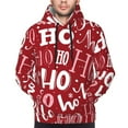 thumbnail image 4 of Bingfone Ho Pattern Funny Christmas Men'S Drawstring Hoodie Long Sleeve Pocket Sweatshirts-3x-Large, 4 of 9