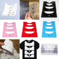 thumbnail image 5 of Guía de regla para camisetas (transparente), 8 piezas, herramienta de alineación de camisetas de alta precisión, herramienta de calibración y centrado de cuello redondo portátil de alta calidad, 5 of 5
