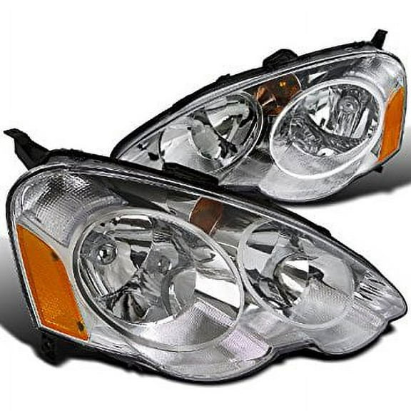 Spec-D Tuning 2LH-RSX02-RS Acura RSX JDM Chrome Diamond Headlights Left Right