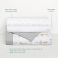 thumbnail image 2 of aden + anais Essentials, Cotton Crib Bedding Set , Alphabet Animals, Unisex, Infants, 3-piece set, 2 of 7