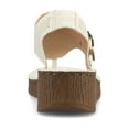 thumbnail image 4 of Journee Womens Mckell Wedge Heel Buckle Sandals, 4 of 10