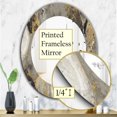 thumbnail image 4 of Designart 'Painted Gold Stone' Miroir Traditionnel - Miroir Mural Ovale ou Rond - 24x36, 4 of 4