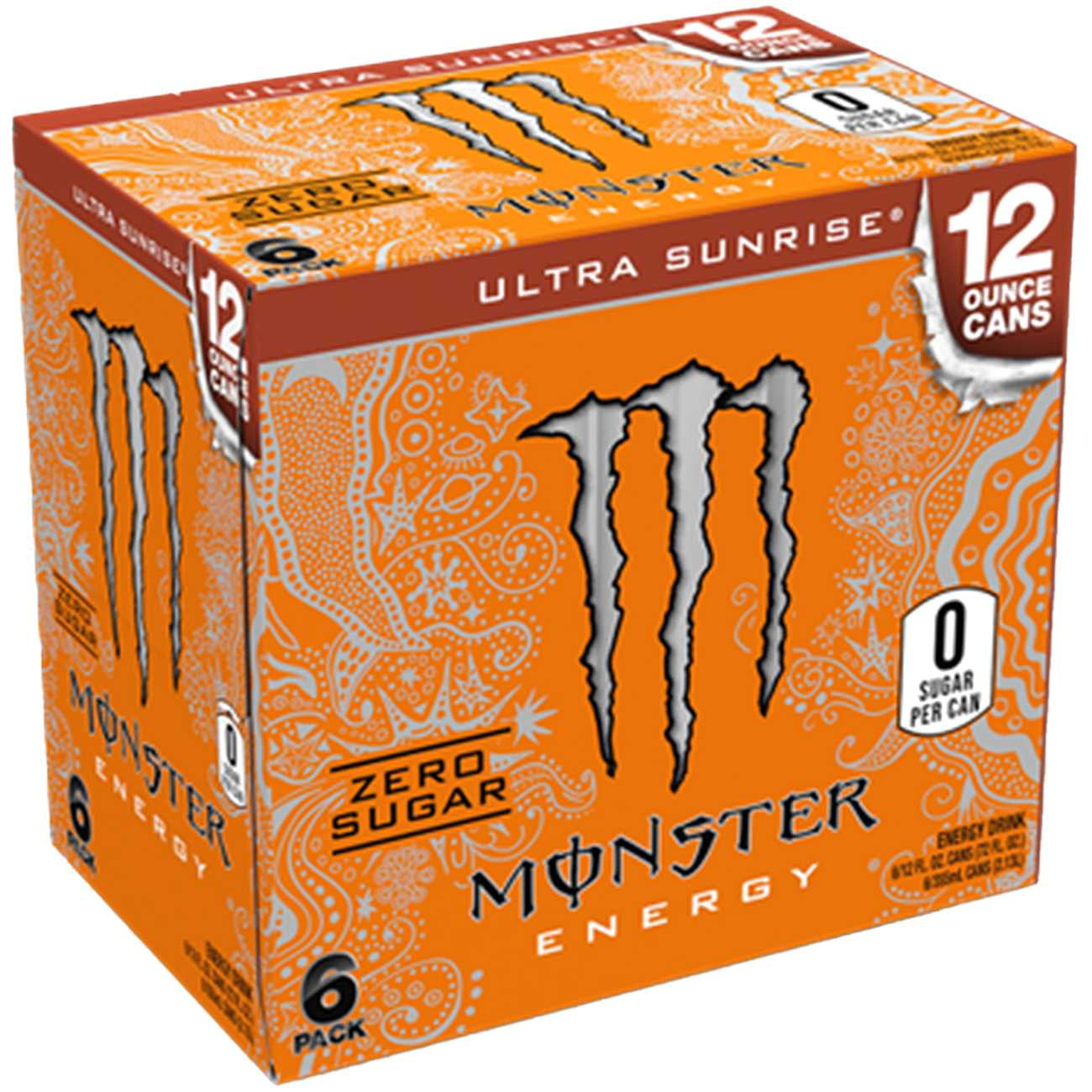 2X - Monster Energy Ultra Sunrise Sugar Free Energy Drink 6 pk Cans 12 oz