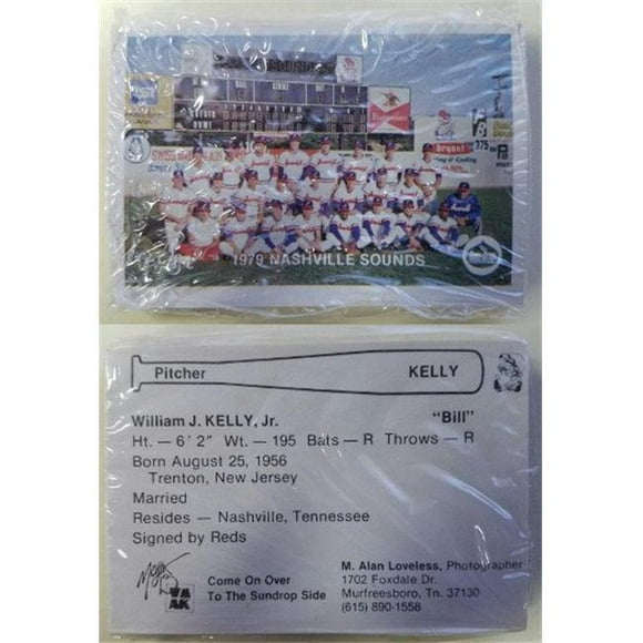 RDB Holdings & Consulting CTBL-021365 Nashville Sounds 1979 Aa Minor League Sun-drop Baseball Trading Card Sealed Team Set