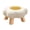 White, variant on Flower Shape Small Round Stool, Mushroom Design Floor Seating with Solid Wood Frame, Soft Lamb Fleece Cushion for Living Room Bedroom, Multiple Color Options