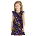 thumbnail image 1 of Balery Golden Snake And Purple Rose Camisón de princesa para niñas, pijama de algodón con mangas abullonadas, suave y bonito.-X-Large, 1 of 6