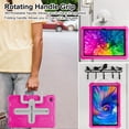 thumbnail image 7 of XYX Kids Case for Samsung Galaxy Tab A11+/A11 Plus Case 11 inch with Shoulder Strap, Shockproof Handle Kickstand (2025, SM-X230/X235/X236), Rose, 7 of 7