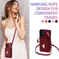 thumbnail image 5 of Phone Case for Samsung Galaxy A13 4G/5G Wallet Cell Cover with Credit Card Holder Slot Stand Shoulder Purse Crossbody Strap Long Lanyard Leather A04s M13 G5 A 13 LTE 13A 2022 Women Girl Red, 5 of 7