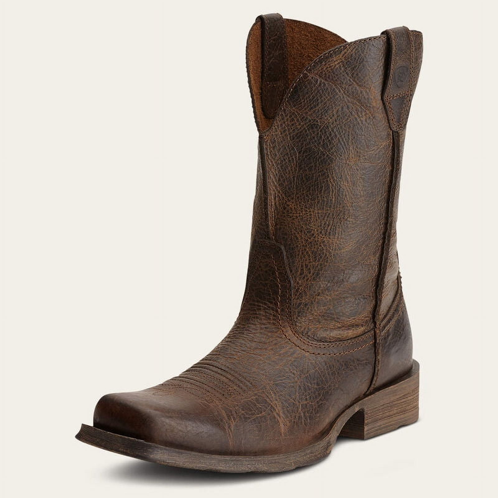 R. Watson Boots Mens Brush Off Medium Embroidered Round Toe 
