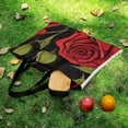 thumbnail image 5 of Red Rose Waterproof Picnic Blanket with Foldable Zipper, Suitable for Outdoor Use, Suitable for Travel, Camping, Beaches, Parks, Grasslands, Picnic Blanket Accessories, 5 of 7