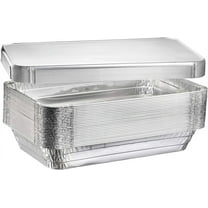 Disposable Full Size Deep Steam Table Aluminum Pans With Lids (40 Count) Foil Pans with Lids for Baking, Freezing, and Storage (21” x 13” x 3”)