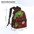 thumbnail image 4 of Vsdgher Frogs and Mushrooms Print Unisex Large Capacity Bookbag Schoolbag Casual Daypack for High School/College/Teens/Travel/Work, 4 of 8