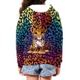 thumbnail image 6 of chaqlin Cartoon Leopard Hoodies for Girls Boys Size 14-16 Zip Up Hoodie Sweatshirt Rainbow Cheetah Long Sleeve Hooded Coat Trendy Y2K Jacket with Pocket, 6 of 7
