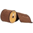 thumbnail image 1 of Vickerman Q172852 4 in. x 10 Yard Brown Corduroy Wired Ribbon, 1 of 1
