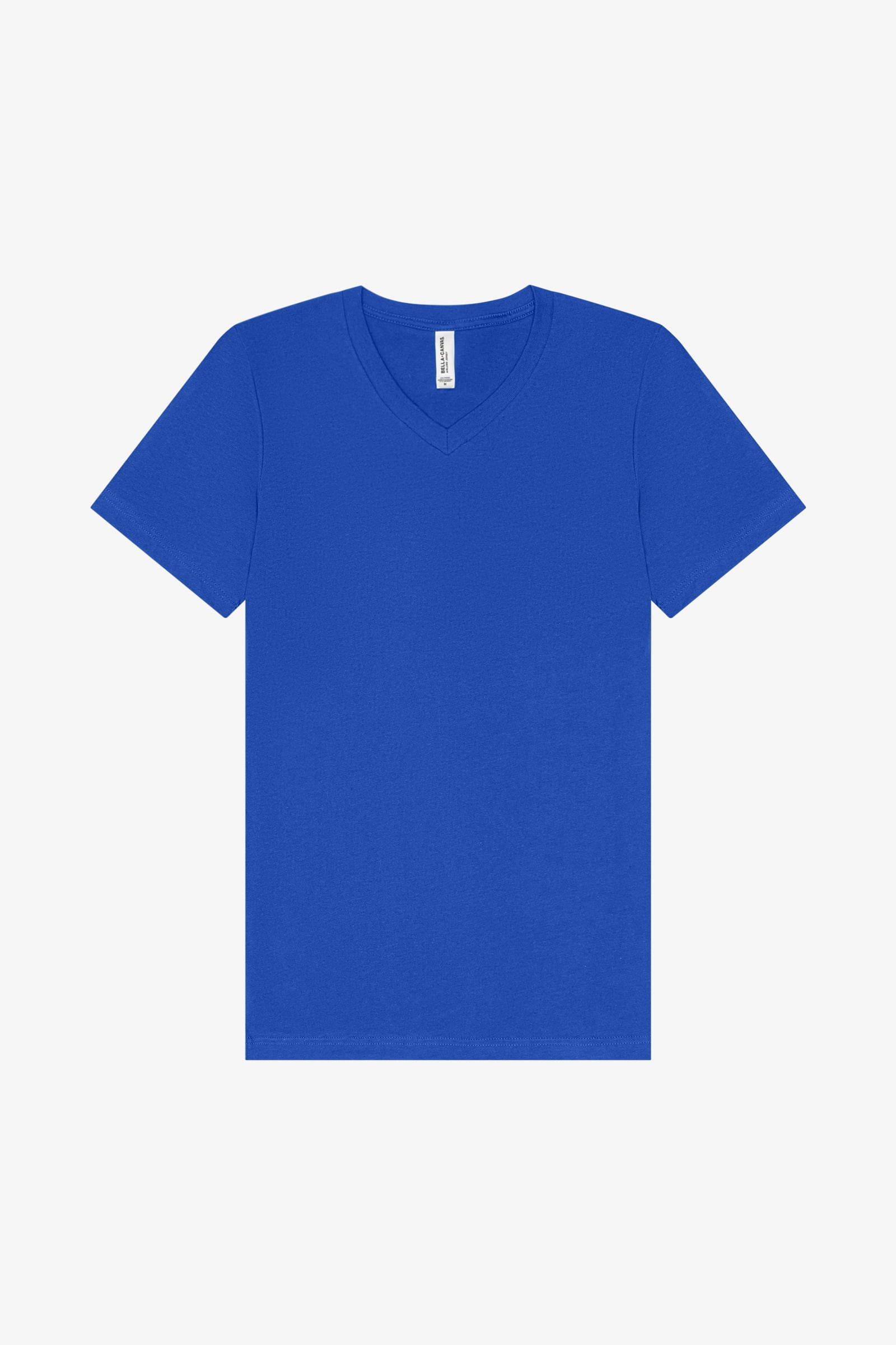 BELLA+CANVAS Adult V Neck Personalized T-Shirt, Create your own Designs, True Royal, XXlarge, Unisex