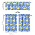 thumbnail image 6 of Kitchen Curtains 36 Inch Short - 3 Panel Set, Crab Sea Life Theme, Rod Pocket Window Curtain, 100% Polyester for Tropical Farmhouse Kitchen, Nautical Decor, Easy Wash, 6 of 6