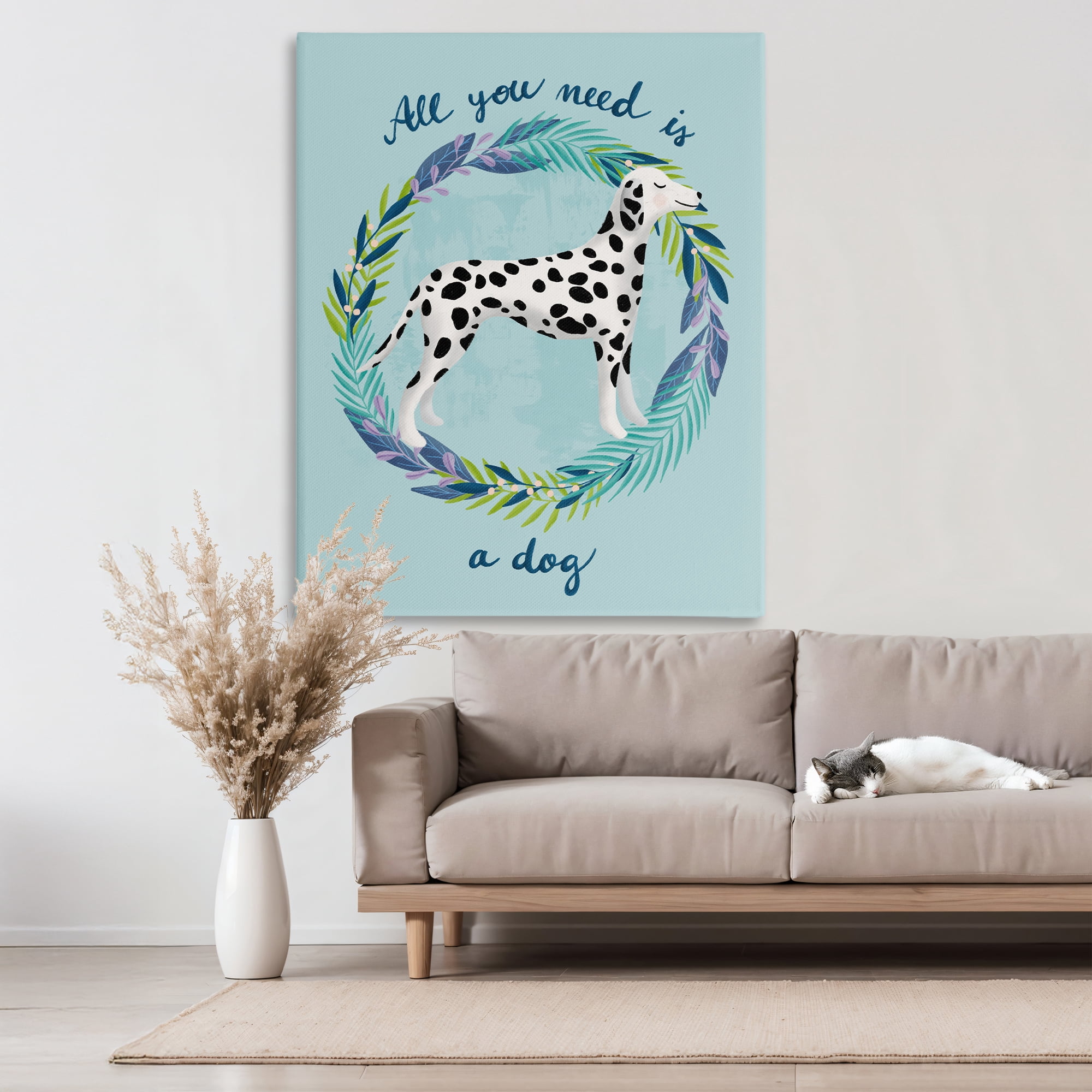Stupell Industries All You Need Is A Dog Canvas Wall Art, design by Metka Hiti
