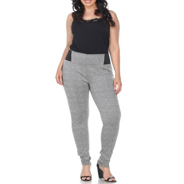 (greysquare, 2TG) - Leggings Taille Haute pour Femmes Grande Taille