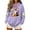 Purple Sweatshirts, variant on Jsaierl Womens Halloween Sweatshirts Plus Size Ghost Print Pullover Hoodies Stretch Loose Fit Long Sleeve Shirt Tops Halloween Clothes, Sizes S-2XL