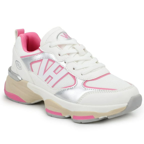 Vintage Havana Womens Dash 6 Sneakers, White/Silver/Pink (6)