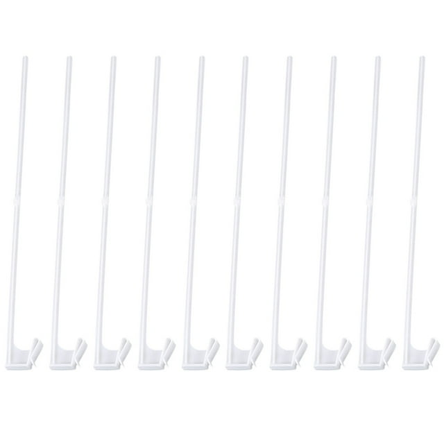 SHISUYAN 10Pcs Clip Designed Flag Poles Plastic Vehicle Flagpoles Decorative Flag Rods Car Supply