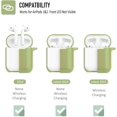 thumbnail image 4 of Coffea Protective Silicone Case with Keychain for AirPods 1 & 2 (Front LED Not Visible) (Matcha Green), 4 of 7