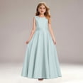 thumbnail image 2 of XQYLOS Girls Formal Dress A Line Sleeveless Flower Long Dresses Kids Cute Birthday Wedding Dress Stage Performance Dresses Teenage Wedding Dress Fl𝗈wy, 2 of 8