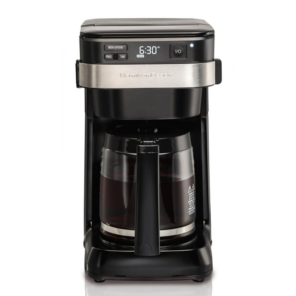 Hamilton Beach Programmable Coffee Maker, 12 Cup, Black, Model 46300