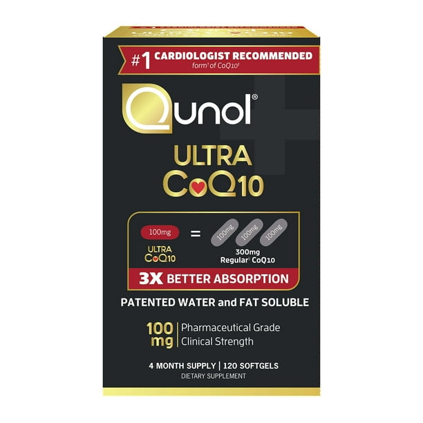Qunol Ultra CoQ10 Softgels (120 Count) with 3x Better Absorption