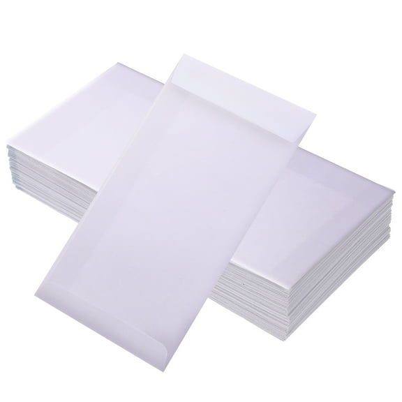 WORGEOUS 60 Pcs Cute Envelopes for Letters Self Seal White