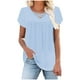 thumbnail image 5 of Camisas de manga larga,Camiseta de cuello redondo con mangas 3/4 para mujer, blusa informal holgada, tela de imitación suave, cómoda para uso diario y en casa, sopatenor, 5 of 9