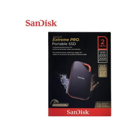 SanDisk - Extreme Pro Portable 2TB External USB-C NVMe SSD - Black