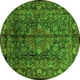 thumbnail image 1 of Ahgly Company Indoor Round Medallion Green Traditional Area Rugs, 3' Round, 1 of 1