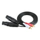 thumbnail image 4 of Cable de audio LY-2149 con conectores XLR hembra doble a RCA macho, 1.5 metros, negro, ideal para equipos de sonido profesional., 4 of 6