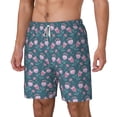 thumbnail image 2 of Uemuo Tulips Flowers Pattern Mens Swim Trunks Quick Dry Board Shorts with Mesh Lining, Stretch Beach Shorts Quick Dry No-Chafing Board Shorts-X-Large, 2 of 9