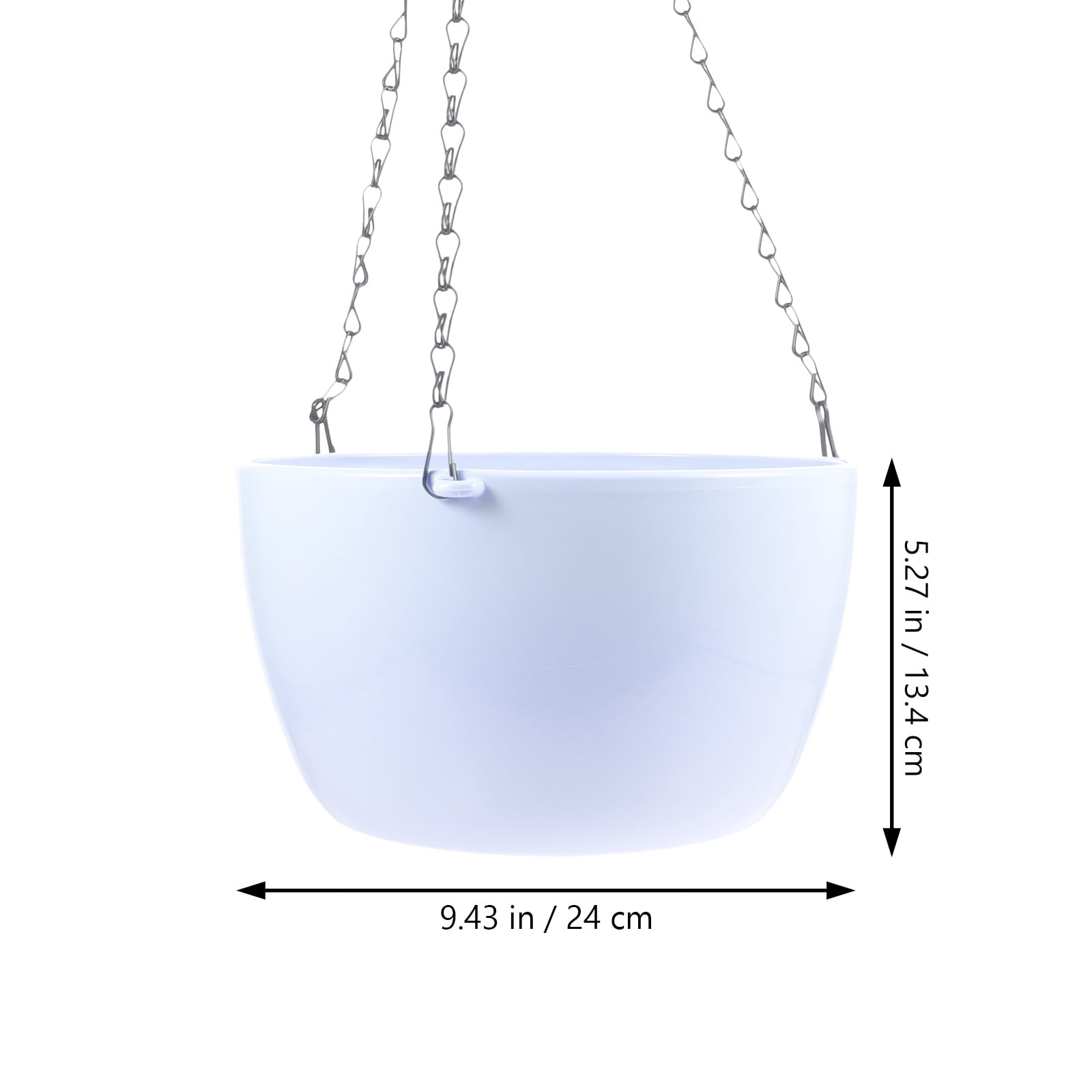 TABLZONE Hanging Round Plastic Basket Planter with Root Ventilation for Hydroponic Balcony Gardening, 1 Set