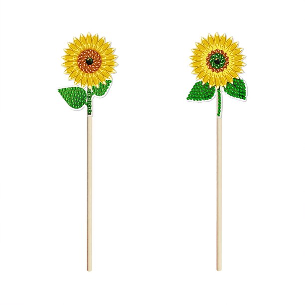 2pcs/Set 3D DIY Diamante Jardín Flores Plantas Estaca decorativa Rhinestone Craft FLhrweasw Nuevo