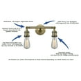 thumbnail image 2 of Innovations Lighting 208 Dover Dover 2 Light 14" Wide Bathroom Vanity Light - Brass, 2 of 3