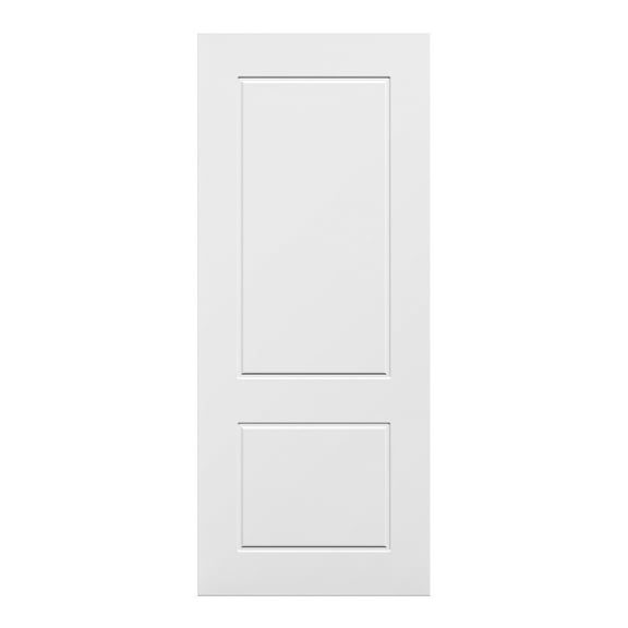 Villar Home Designs Prefinished 2-Panel Cascade White Wood Door Slab 30'' X 80''