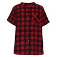 thumbnail image 4 of Paiwinds Women's Round Neck Short Sleeve Loose Fit Button Down Polyester Cotton Solid Color Casual Work Top 2026 Fashion Trendy Lightweight Breathable Comfortable Everyday, 4 of 9