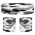 thumbnail image 1 of Suddora Camo Headband/Wrist Band Set - Camouflage Sweatbands for Basketball, Tennis, Working Out, Gym (White Camo), 1 of 5
