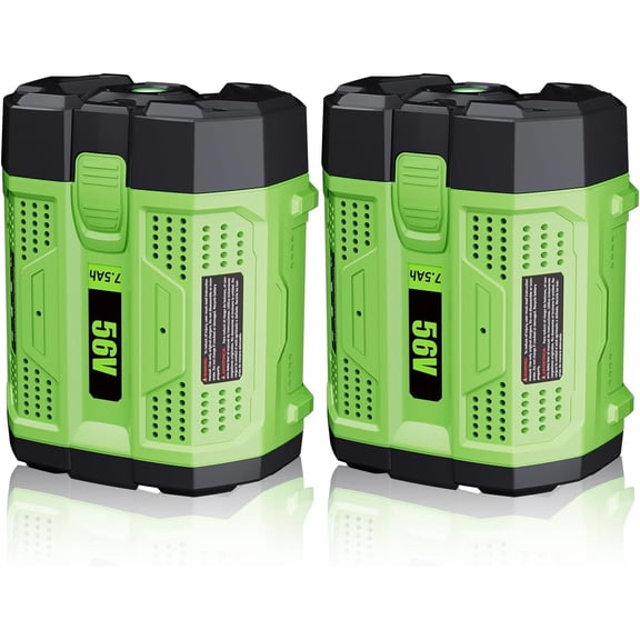 2Pack 56V Lithium-Ion 7.5Ah Replacement for EGO 56V Battery Compatible with EGO Batttery BA2800T BA2800 BA4200 BA1400 Compatible with 56 Volt EGO Power Cordless Tools and Chargers