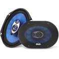 thumbnail image 1 of Parlantes de sonido para automóvil de 6” x 8” (par) - Cono de inyección de polietileno azul mejorado 3 vías 360 vatios con envolvente de caucho de butilo no fatigante Respuesta de frecuencia de 70 - 2, 1 of 5